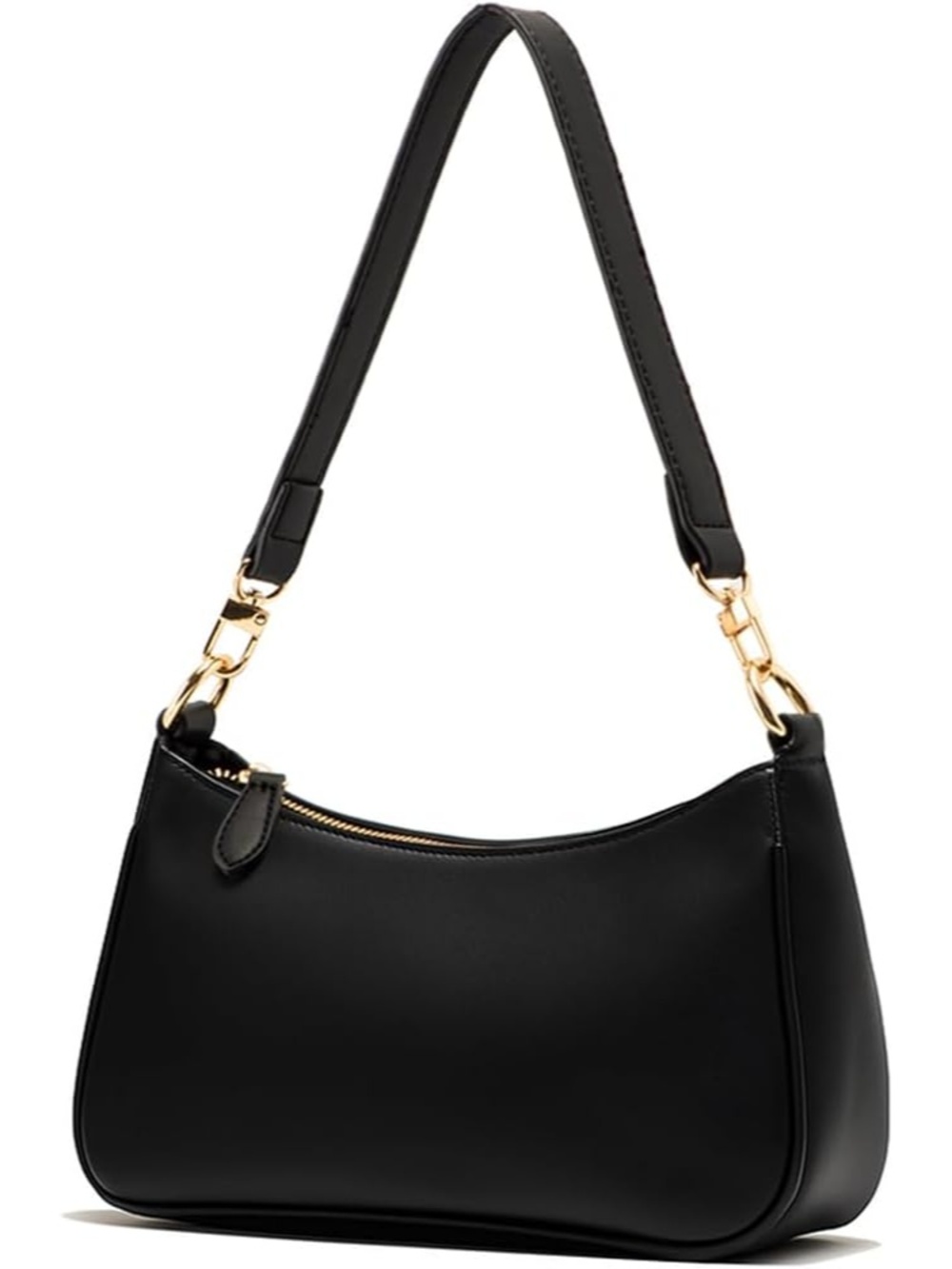 〽️ Women's Black Tote Small Hobo Clutch Purse Zipper Closure Crossbody Bags